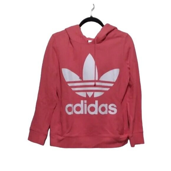Adidas Trefoil Logo Red Pullover Hoodie - Picture 3 of 7